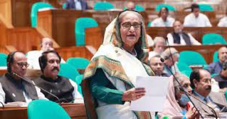 জাতীয় সংসদের ৫০ বছর পূর্তি উপলক্ষে প্রধানমন্ত্রীর আনীত প্রস্তাব সংসদে গৃহীত