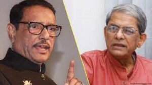 সরকার পদত্যাগ করলে সংলাপ করবে কে ? ফখরুলকে ওবায়দুল কাদের