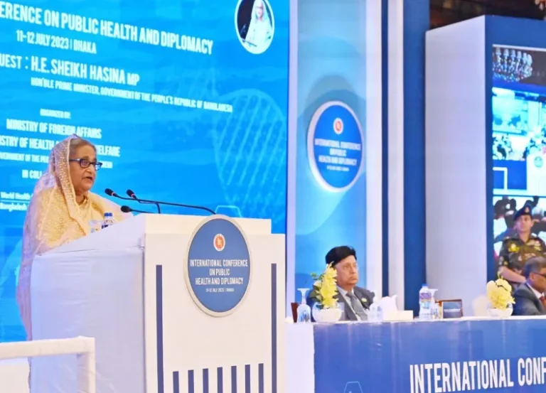 জনস্বাস্থ্য সম্পর্কিত লক্ষ্য অর্জনে বৈশ্বিক অংশীদারিত্ব প্রতিষ্ঠার আহ্বান প্রধানমন্ত্রীর